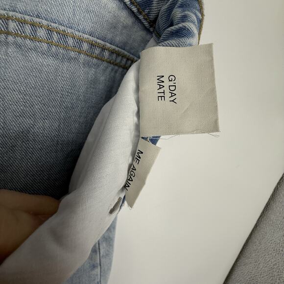 Rollas High Rise Regular Fit Straight Leg Jeans size 27 Light Blue Denim 30" ins - Picture 10 of 13